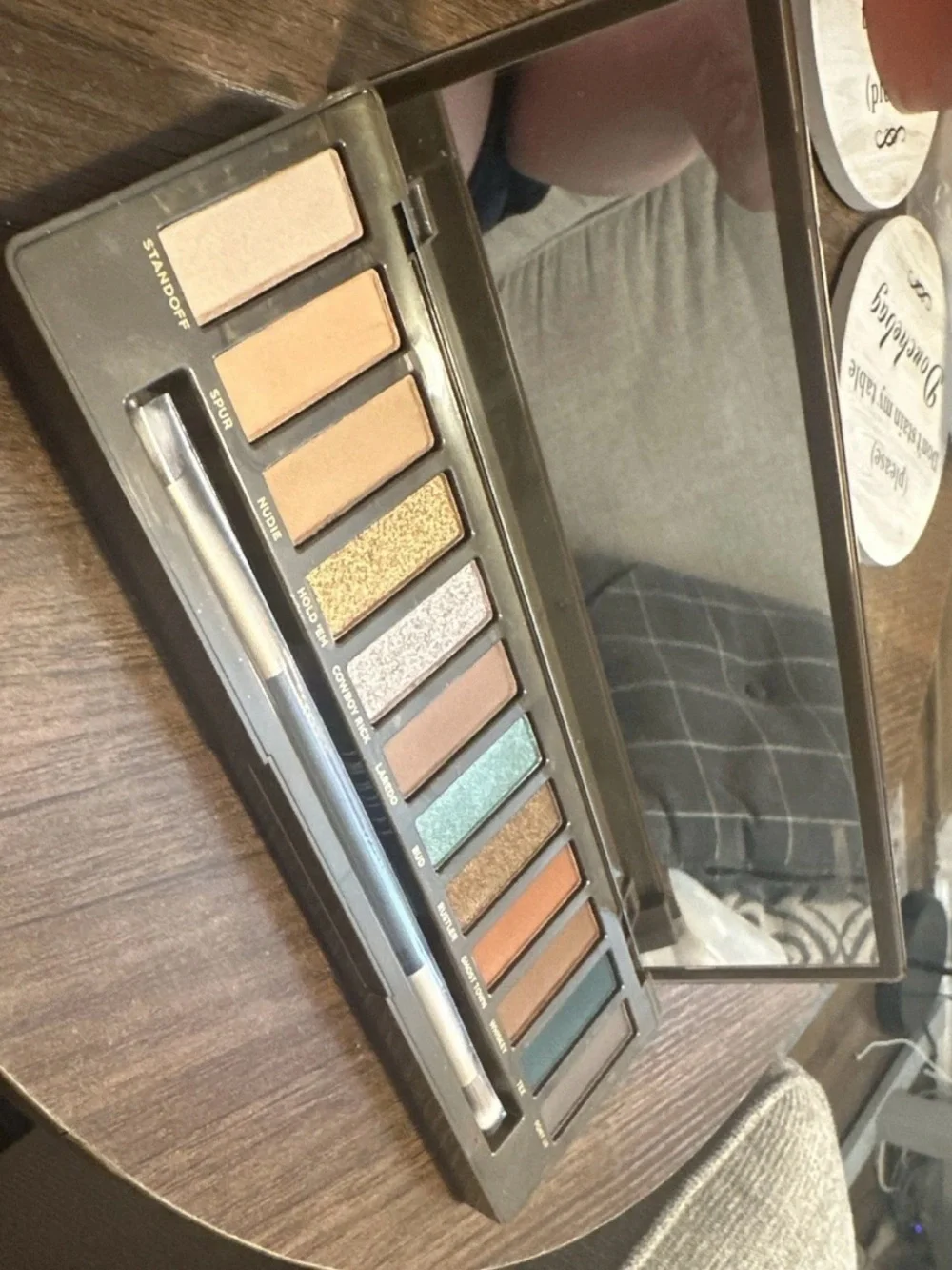 Eyeshadow Palette - Iridescent Gold and Pink Snakeprint Design
